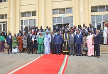 EALA Members posing with the President of the Republic of Burundi, H.E Evariste Ndayishimiye