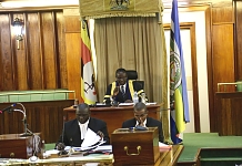 The Speaker of EALA, Rt Hon Ngoga Karoli Martin presides over the Assembly.