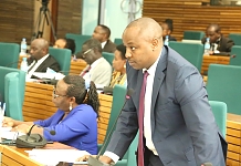 Hon Simon Mbugua debates on the EAC Statistics Bureau Bill 2017 in the House earlier today
