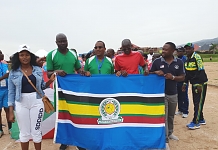 A section of EALA Members at the track events at the Olympic Stade