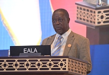 Hon Dr Oburu Oginga addresses the 140th Inter-Parliamentary Union Assembly in Doha, Qatar