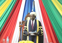 The Speaker of EALA, Rt Hon Martin Ngoga delivers his acceptance speech