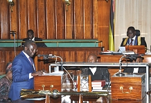 Hon Martin Ngoga, presents the Report of the Committee on Legal Rules and Privileges