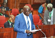 Hon Jeremie Ngendakumana, mover of the Resolution condoling with the United Republic of Tanzania following the demise of Hon Samuel Sitta.  Hon Sitta passed away while undergoing treatment earlier on this month