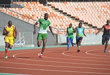 Hon Dan Wanyama leads other legislators to win the 200 metre dash