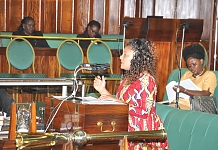 Hon Shyrose Bhanji seeks leave to introduce the Bill against Albinism yesterday