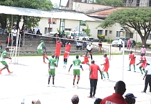 Action between Parliament of Kenya (green)  and Parliament of Burundi (red). Parliament of Burundi won by 3 sets to 2