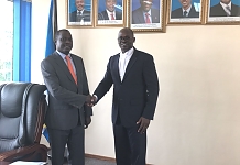 Courtesy call on the Speaker of EALA,Rt Hon Daniel F. Kidega by Adv. Francis Gimara ,ULS President