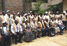 The Head of the EAC Election Observation Mission to Kenya, H.E. Dr. Jakaya Kikwete (seated, fifth right), in a group photo with EAC Election Observers shortly before he flagged off observation teams to the field.