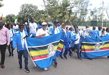 EALA Members during the procession in Mombasa, Kenya at the commencement of the 14th EAC Inter-Parliamentary Games.