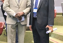 EALA Speaker Rt Hon Joseph Ntakirutimana and Hon  Suleiman Shahbal representing the East African Legislative Assembly at the 148th Inter-Parliamentary Union (IPU) Assembly in Geneva, Switzerland